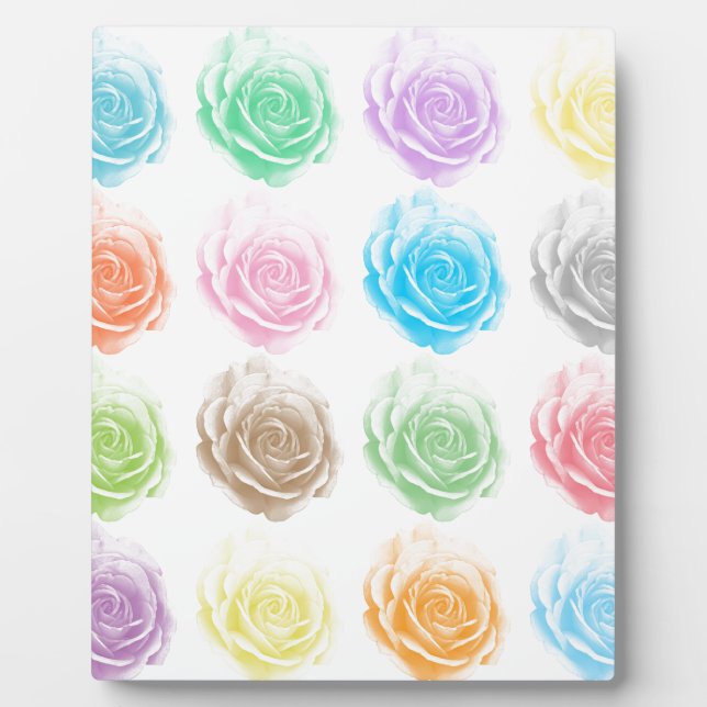 Farbliche Rose Fotoplatte (Vorderseite)