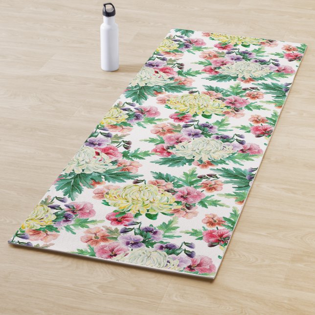 Farbliche Sommermuster der Blume Yogamatte (Beispiel)