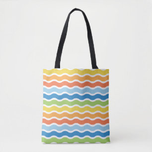 Farbliche Wave-Muster zu der Tasche