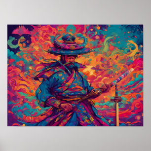 Farblicher Code: Samurai Poster