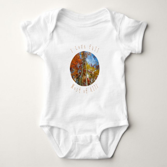 Farblicher Fall Baby Strampler (Vorderseite)