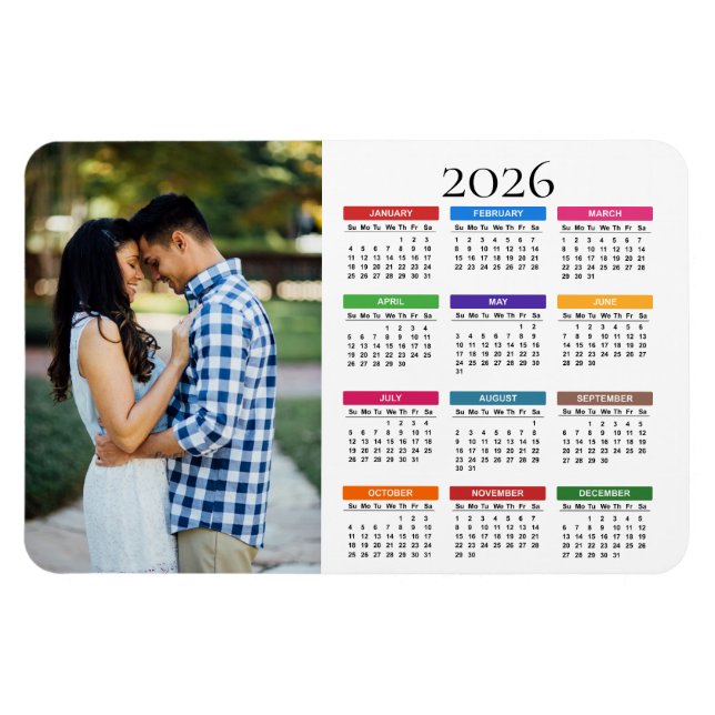 Farblicher Foto-Kalender 2023 Magnet (Horizontal)