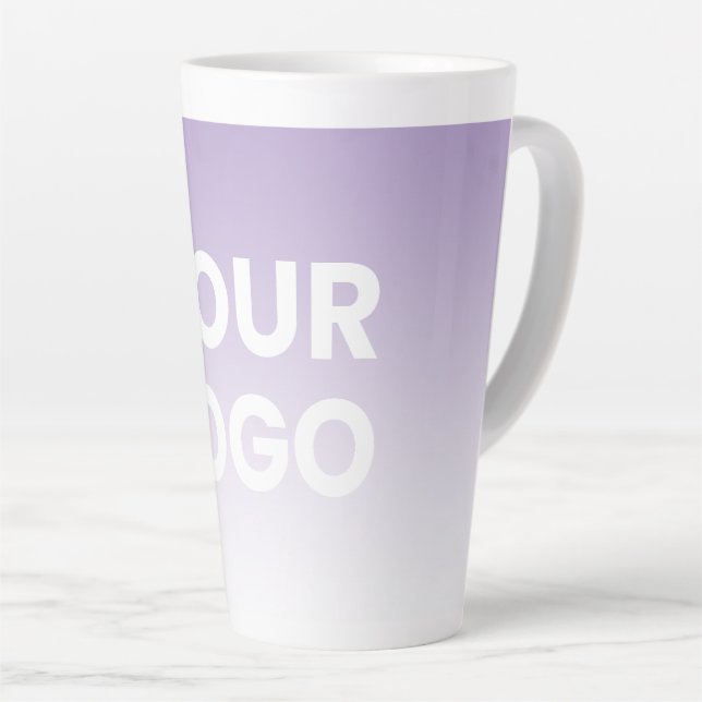Farblicher Hintergrund | Weiße Farbe und Ihr Logo Milchtasse (Rechte Ecke)