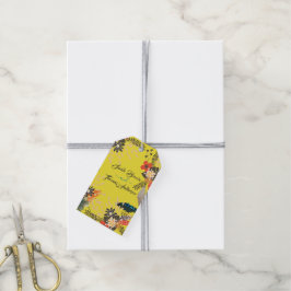 FARBLICHES GELBFLORALLBOHO GESCHENKANHÄNGER