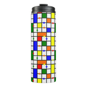 Farbliches Kreuzwort Thermosbecher