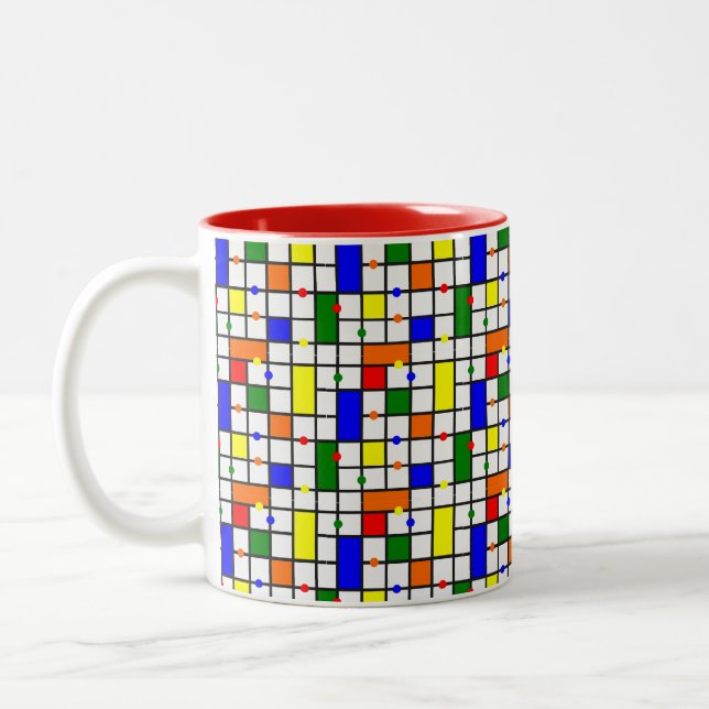 Farbliches Kreuzwort Zweifarbige Tasse (Links)