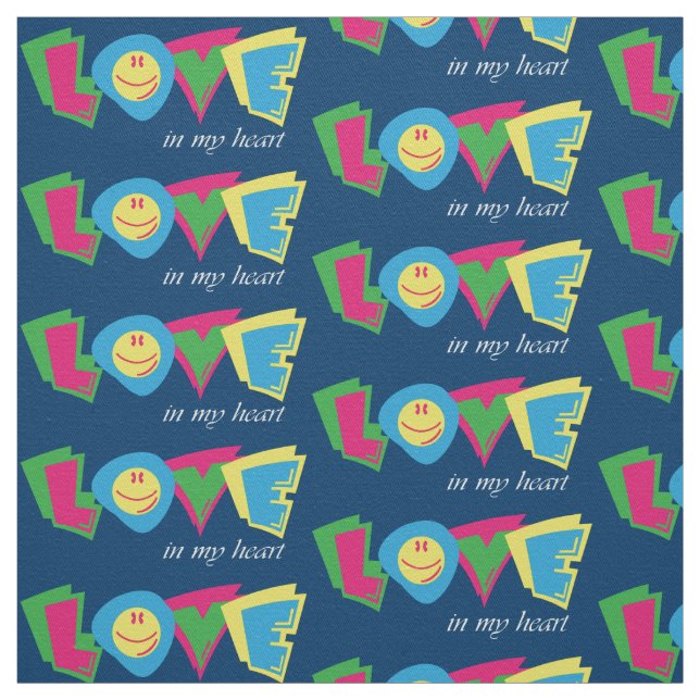 Farbliches Liebe Stoff (Muster)
