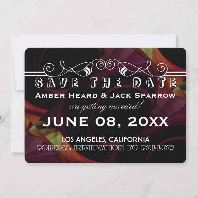 Farblicht | Hochzeit Speichern Sie die Datumskarte Save The Date (Vorderseite)