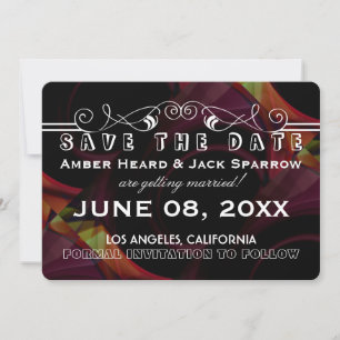 Farblicht Hochzeit Speichern Sie die Datumskarte Save The Date