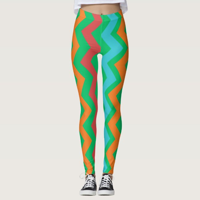 Farblinien Leggings (Vorderseite)