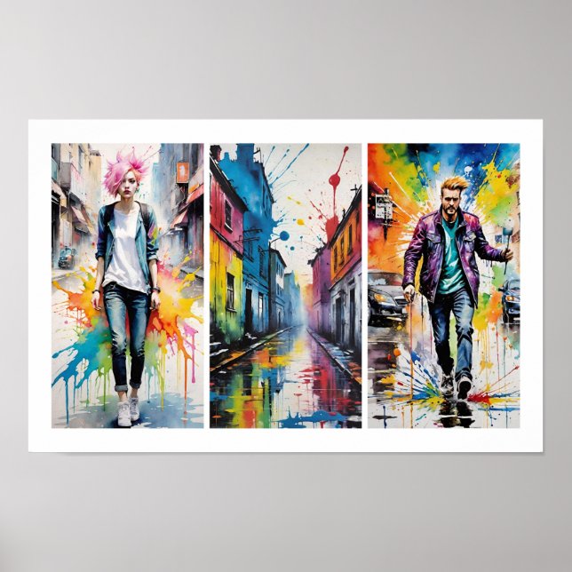 Farblinien Poster (Vorne)