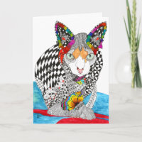 Farblose Sphynx Cat Grußkarte