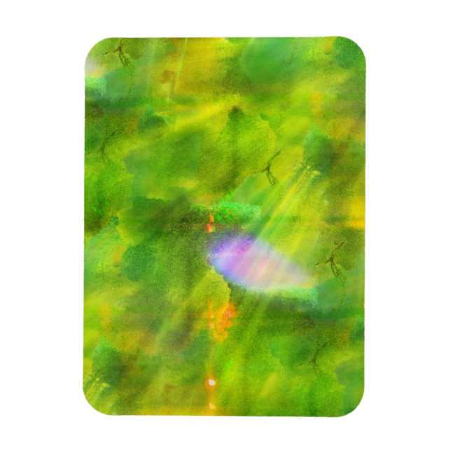 farbloser Hintergrund grün, gelb Magnet (Vertikal)