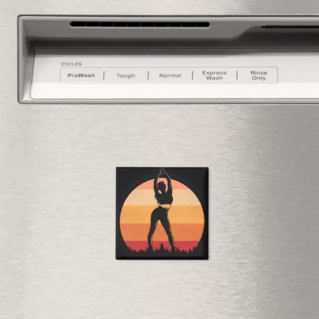 Farbmädchen Vintage Silhouette Magnet (In Situ (Geschirrspüler))