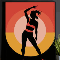 Farbmädchen Vintage Silhouette