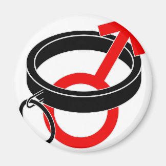 Farbmännliches Symbol. Magnet