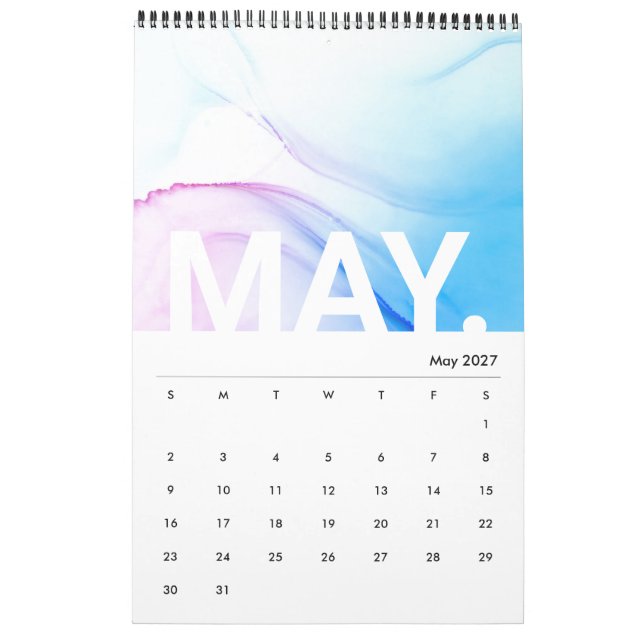 Farbmarmortextur Modern Monatskalender Kalender (Mai 2027)