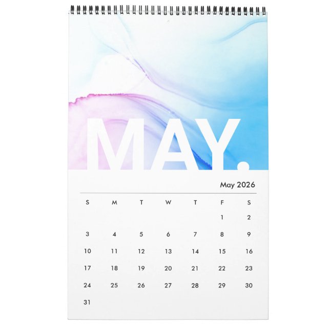 Farbmarmortextur Modern Monatskalender Kalender (Mai 2026)