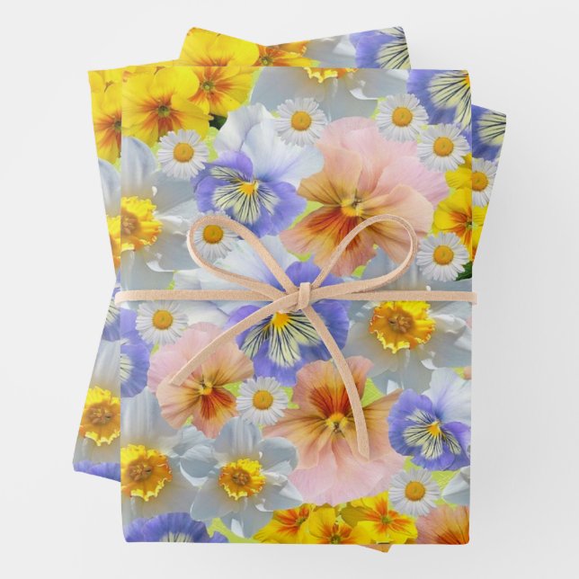 Farbmischungen Blume und Farbmodifikationen Geschenkpapier Set (Beispiel)
