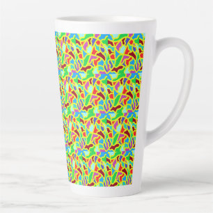 Farbmischungen sind gemusterte Platten Milchtasse