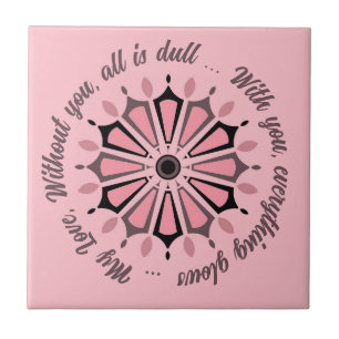 FARBMODERNE BLUME GIFT DAUGHTER SISTER MAMA FLIESE