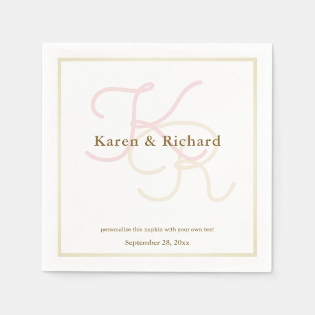 Farbmonogramm Serviette (Vorderseite)