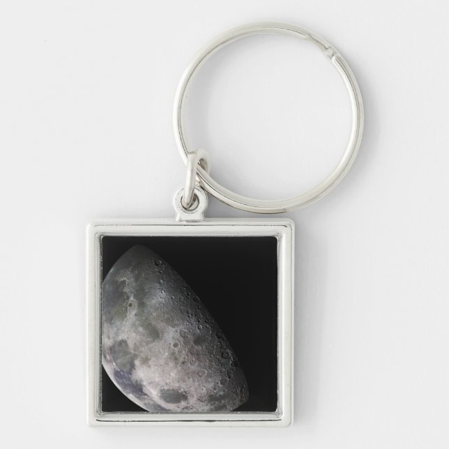 Farbmosaik des Mond der Erde Schlüsselanhänger (Vorne)