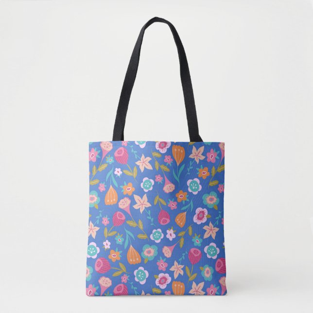 Farbmuster abstrakter Blume Tasche (Vorderseite)