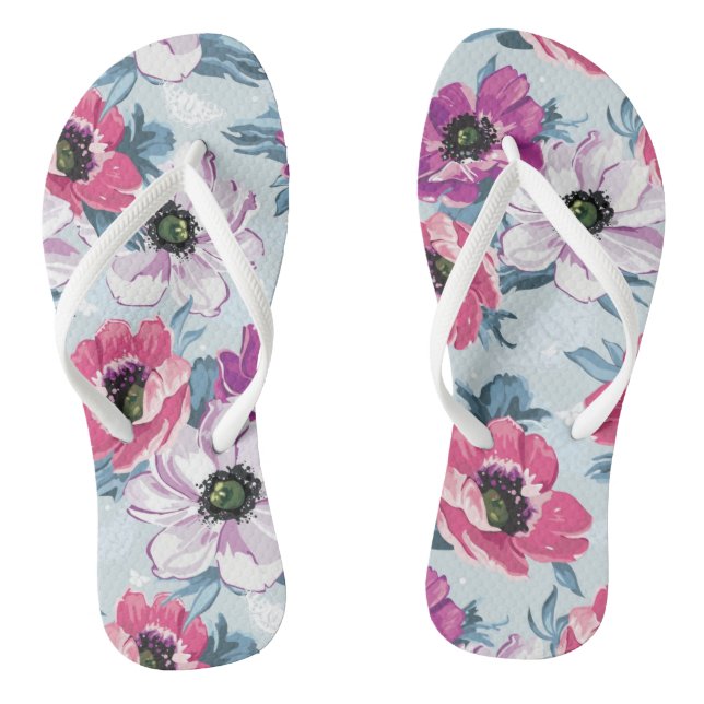 Farbmuster auf blau flip flops (Fußbett)