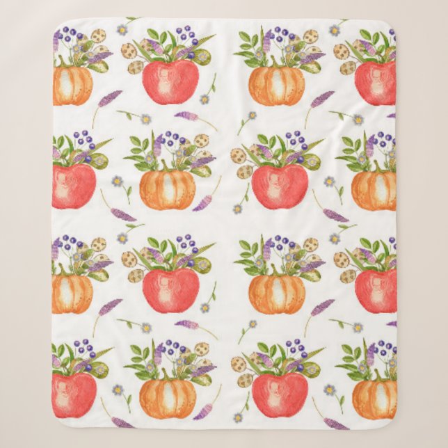 Farbmuster aus Herbstkompositionen  Sherpadecke (Vorderseite)
