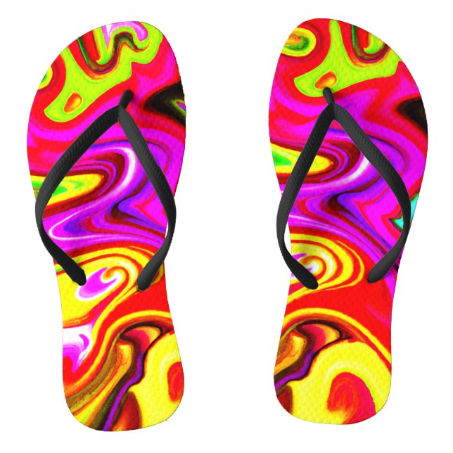 Farbmuster-Burst Flip Flops (Fußbett)