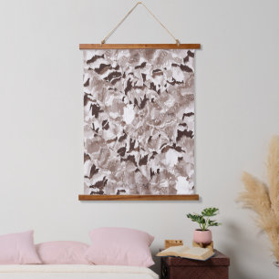Farbmuster des Quantendrehimpulses  Wandteppich Mit Holzrahmen