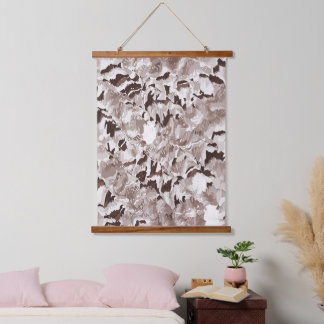Farbmuster des Quantendrehimpulses  Wandteppich Mit Holzrahmen