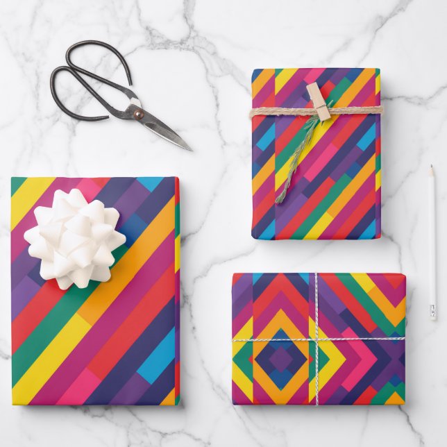 Farbmuster für LGBTQ 1 Geschenkpapier Set (Vorderseite)