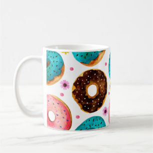 Farbmuster mit Rosa, Blau und Schokolade d Kaffeetasse