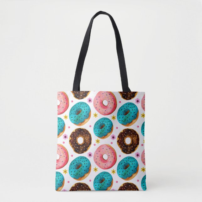 Farbmuster mit Rosa, Blau und Schokolade d Tasche (Vorderseite)