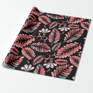 Farbnahtloses Muster mit Hintergrund der Blume Geschenkpapier