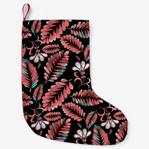 Farbnahtloses Muster mit Hintergrund der Blume Kleiner Weihnachtsstrumpf