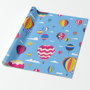 Farbnahtloses Muster mit Luftballons und cl Geschenkpapier
