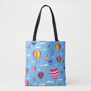 Farbnahtloses Muster mit Luftballons und cl Tasche