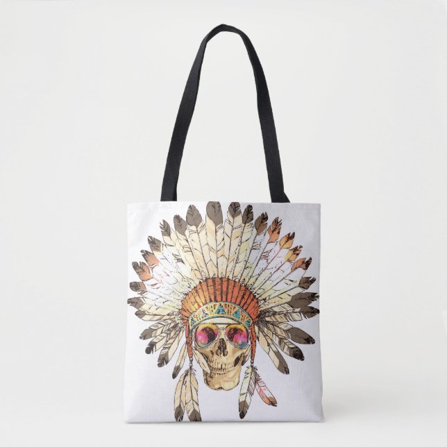 Farbnativer Amerikanische Ureinwohner mit Handzeic Tasche (Vorderseite)