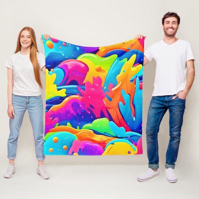 Farbnebel Fleecedecke (Beispiel)