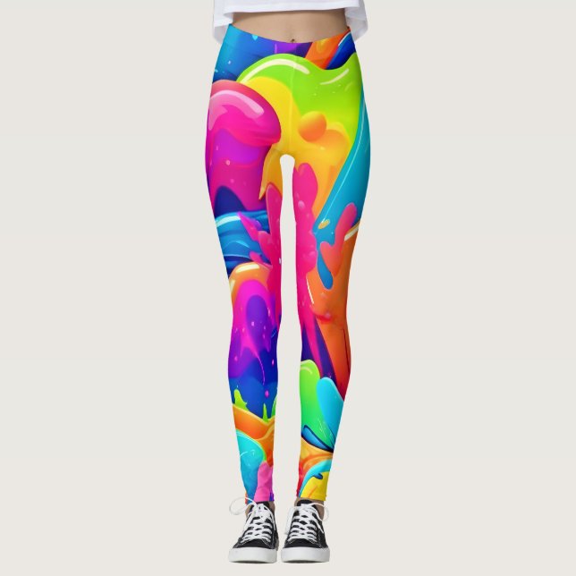 Farbnebel Leggings (Vorderseite)