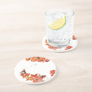 Farborangefarbener Kompaktspiegel Getränkeuntersetzer