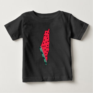 Farbpalestine Wassermelon Karte Grafikdesign Baby T-shirt