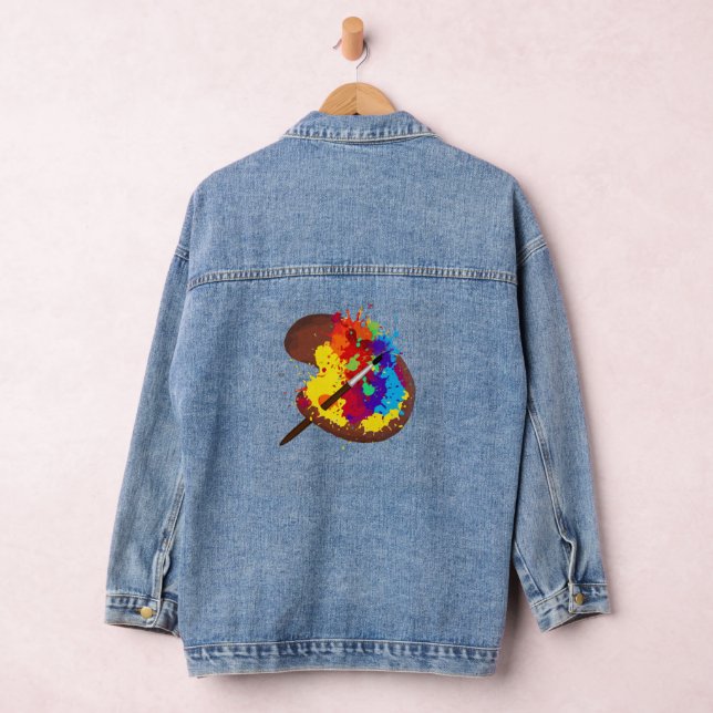 Farbpalette der Aquarellmalerei Jeansjacke (Hangar)