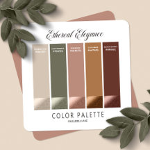 Farbpalette der Hochzeit im Herbst Ethereal Elegan