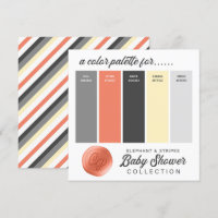 Farbpalette der orangefarbenen grauen Babydusche