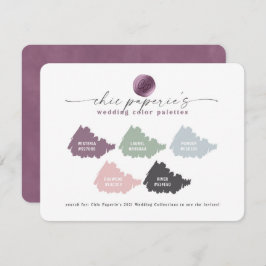 Farbpalette der rosa Frühjahrskarte des Lavendels