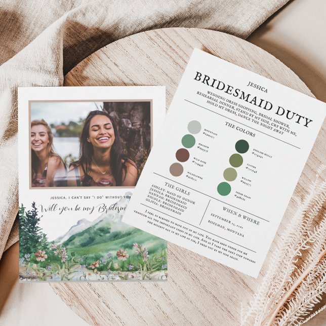 Farbpalette der Wildblume | Meine Bridesmaid Ankündigung (Von Creator hochgeladen)